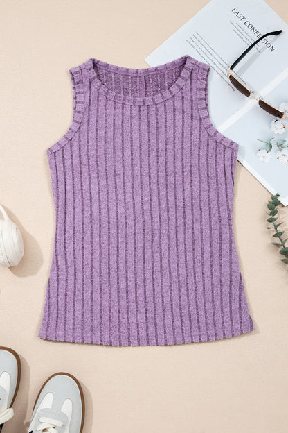 Sandy Mineral Wash Ribbed Tank Top