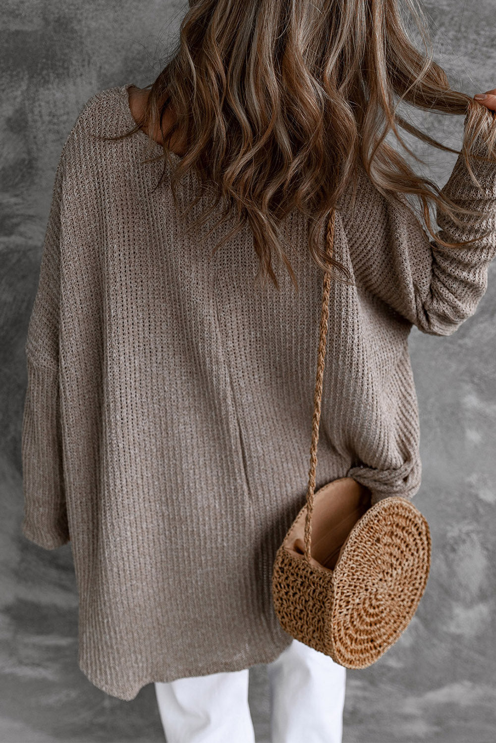 Cole Slouchy Dolman Sleeve Hi-Lo Sweater