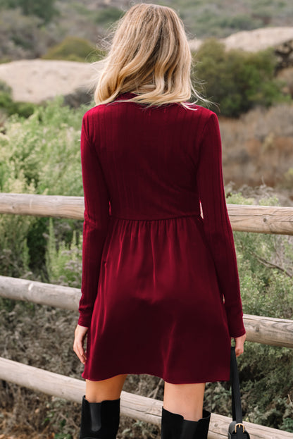 Gabriella Contrast Long Sleeve Dress