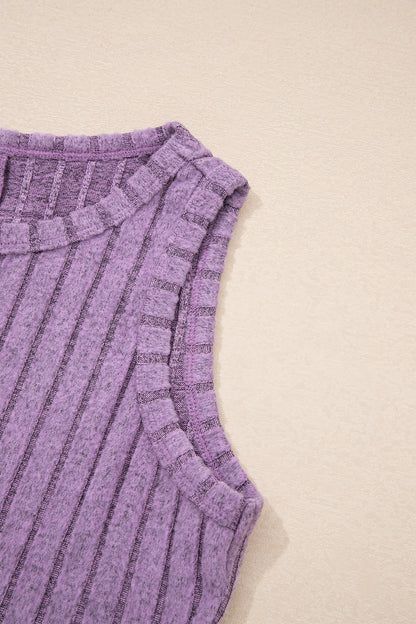 Sandy Mineral Wash Ribbed Tank Top