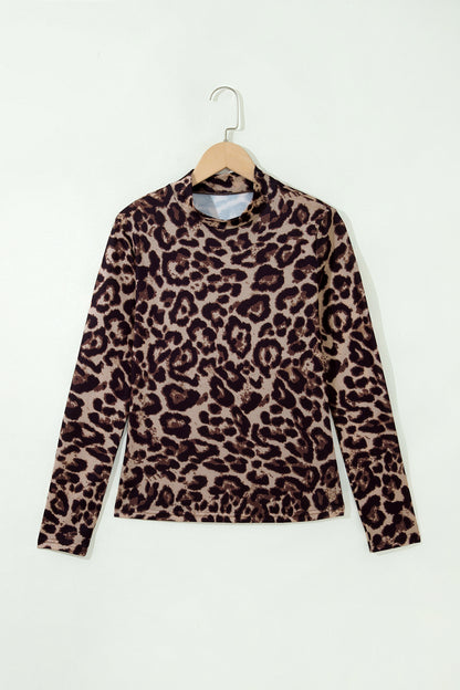 Cougar Slim Fitted Mock Neck Top