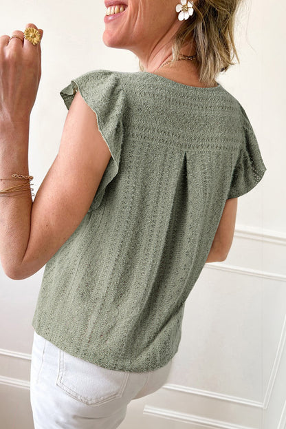 Laurel Lacey Button Down Blouse