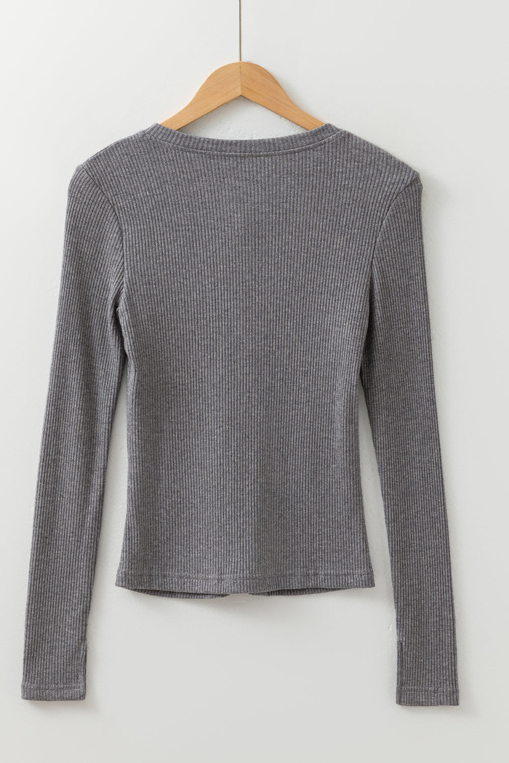 Button Me Up Fitted Ribbed Sweater