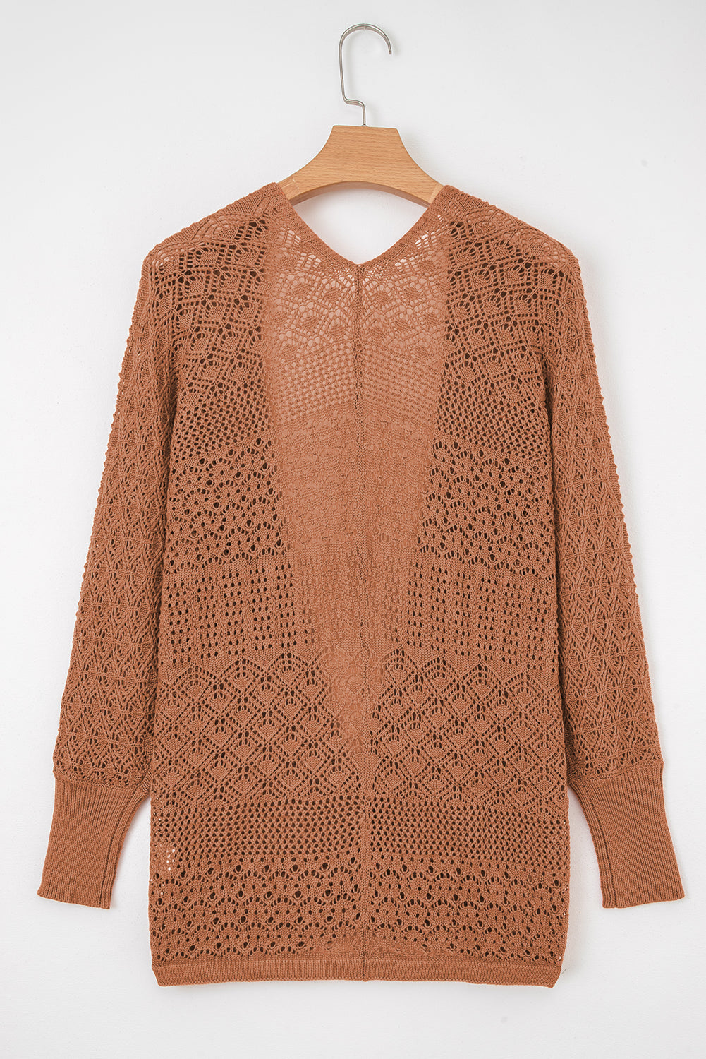 Charming Crochet Open Front Cardigan