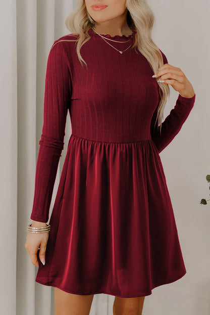 Gabriella Contrast Long Sleeve Dress