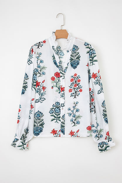 Beth Unique Floral Print Blouse