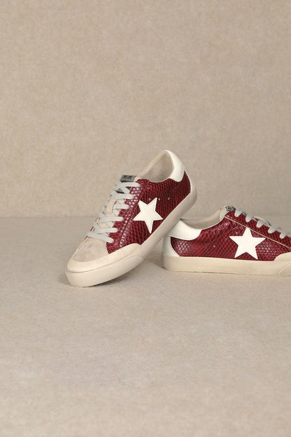 Star Detail Low Top Sneakers