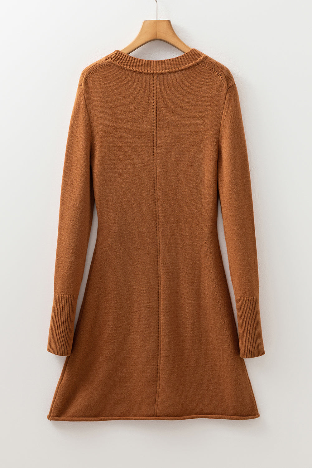 Cinnamon Ribbed Sweater Dress