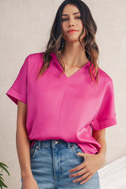 Regina V Neck Dolman Sleeve Blouse