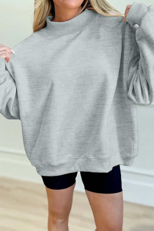 Tracie Oversized Mock Neck Sweatshirt