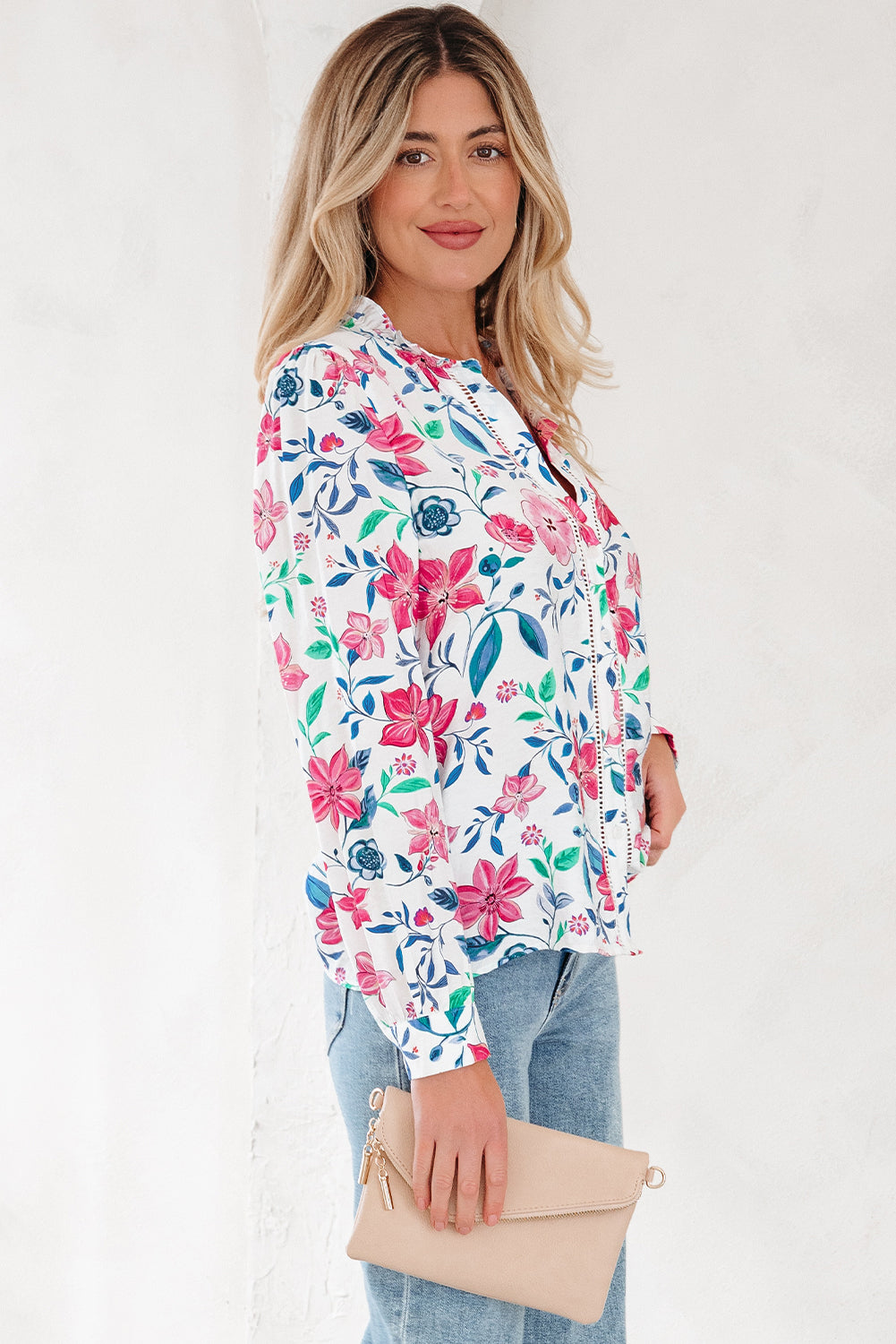 Dreamy Floral Button Down Blouse