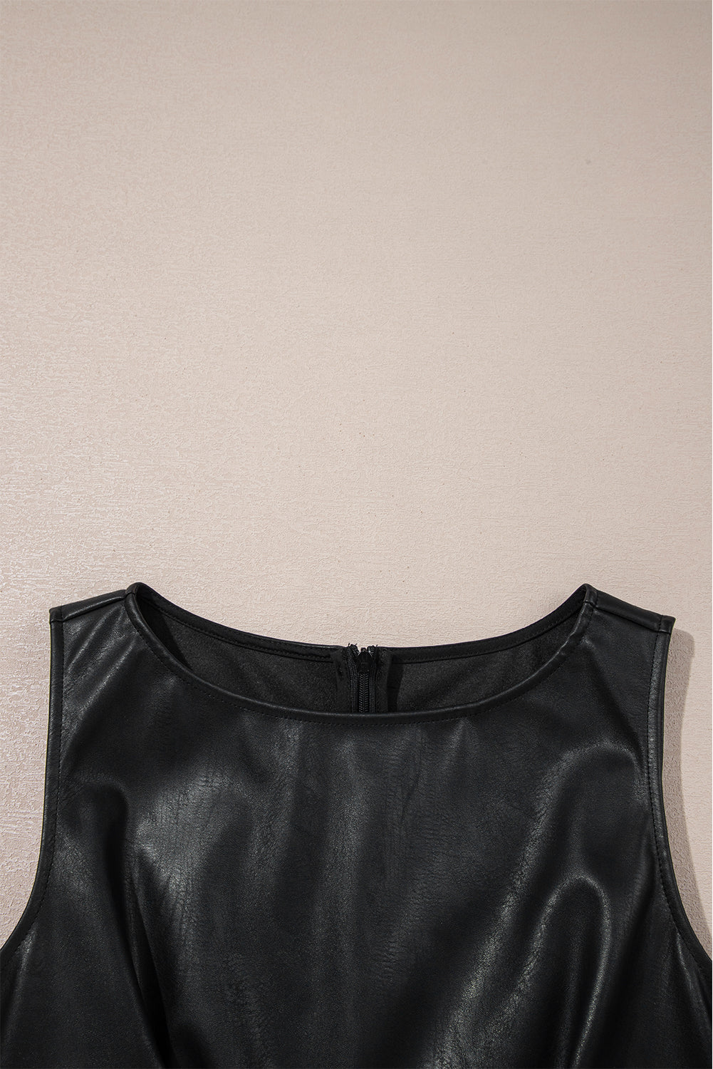 Anniversary Faux Leather Mini Dress