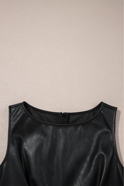 Anniversary Faux Leather Mini Dress