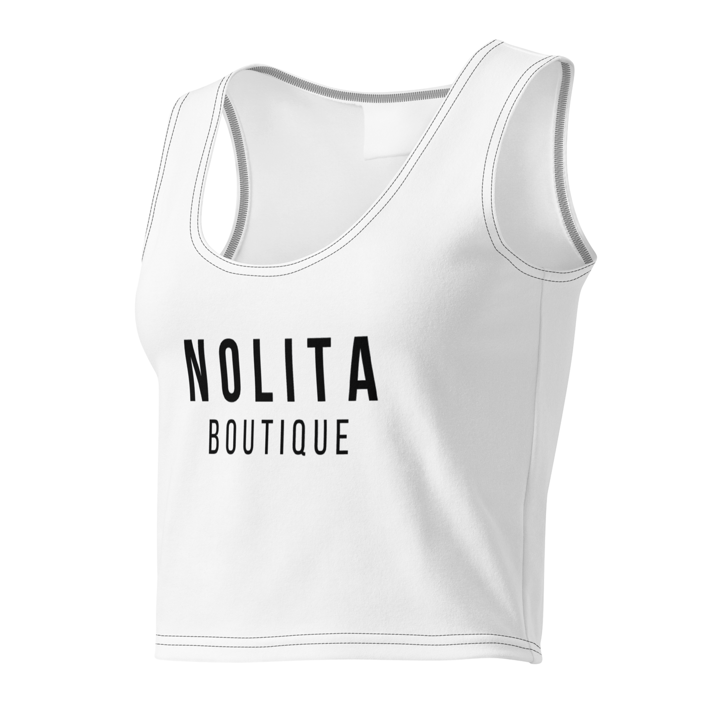 NOLITA Printed White Cotton Cropped Tank