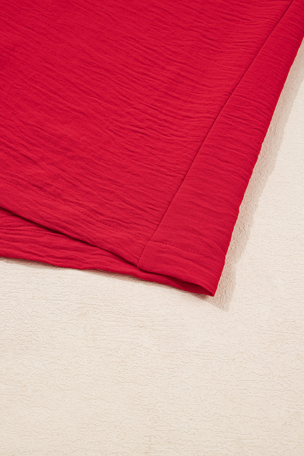 Curvy Erica Red Collared Tunic Blouse