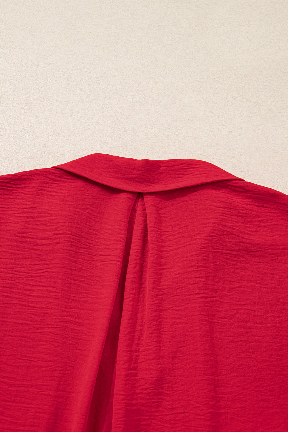 Curvy Erica Red Collared Tunic Blouse