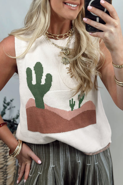 Desert Cactus Sweater Vest