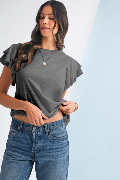 Smoke Show Ruffle Tee