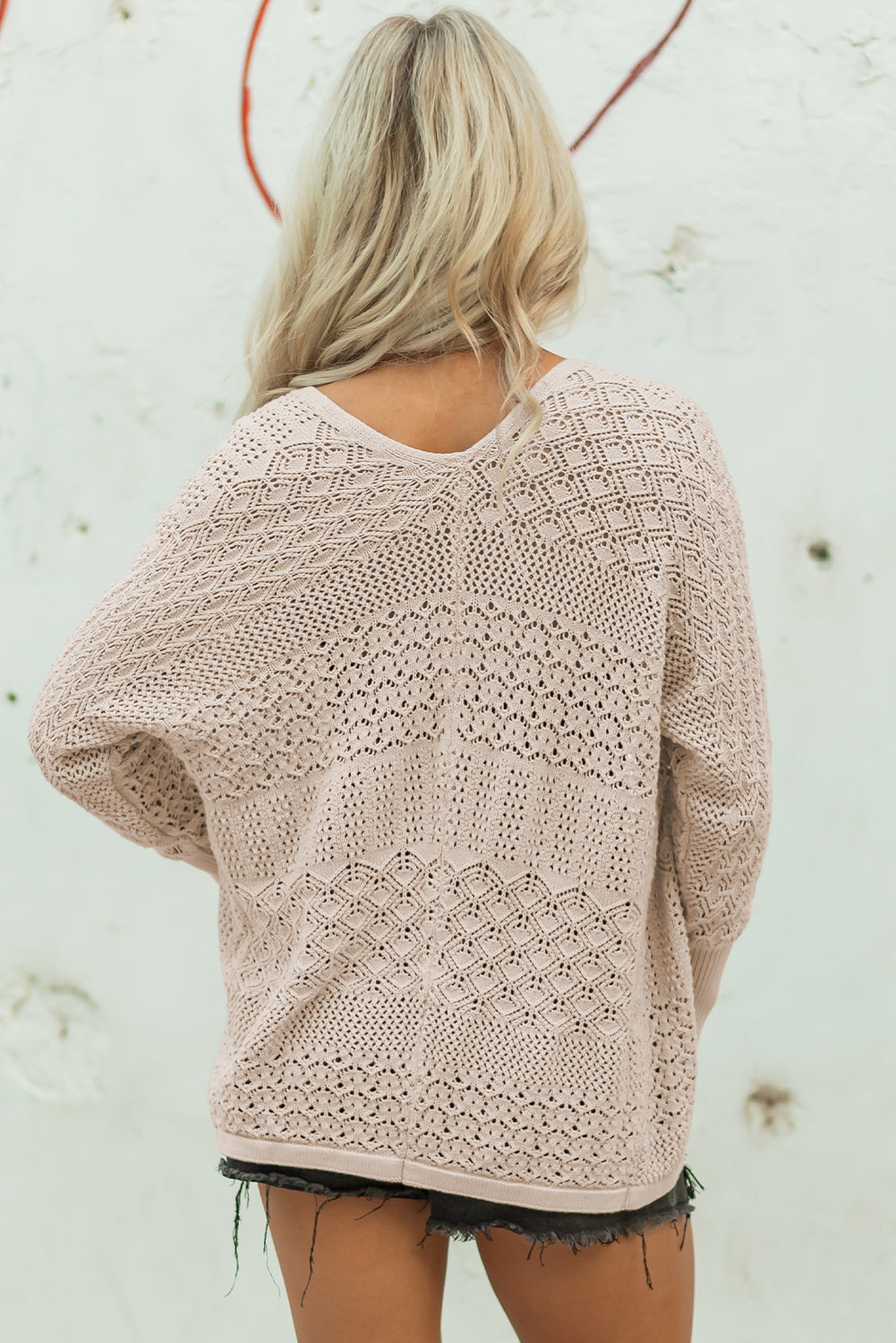 Charming Crochet Open Front Cardigan