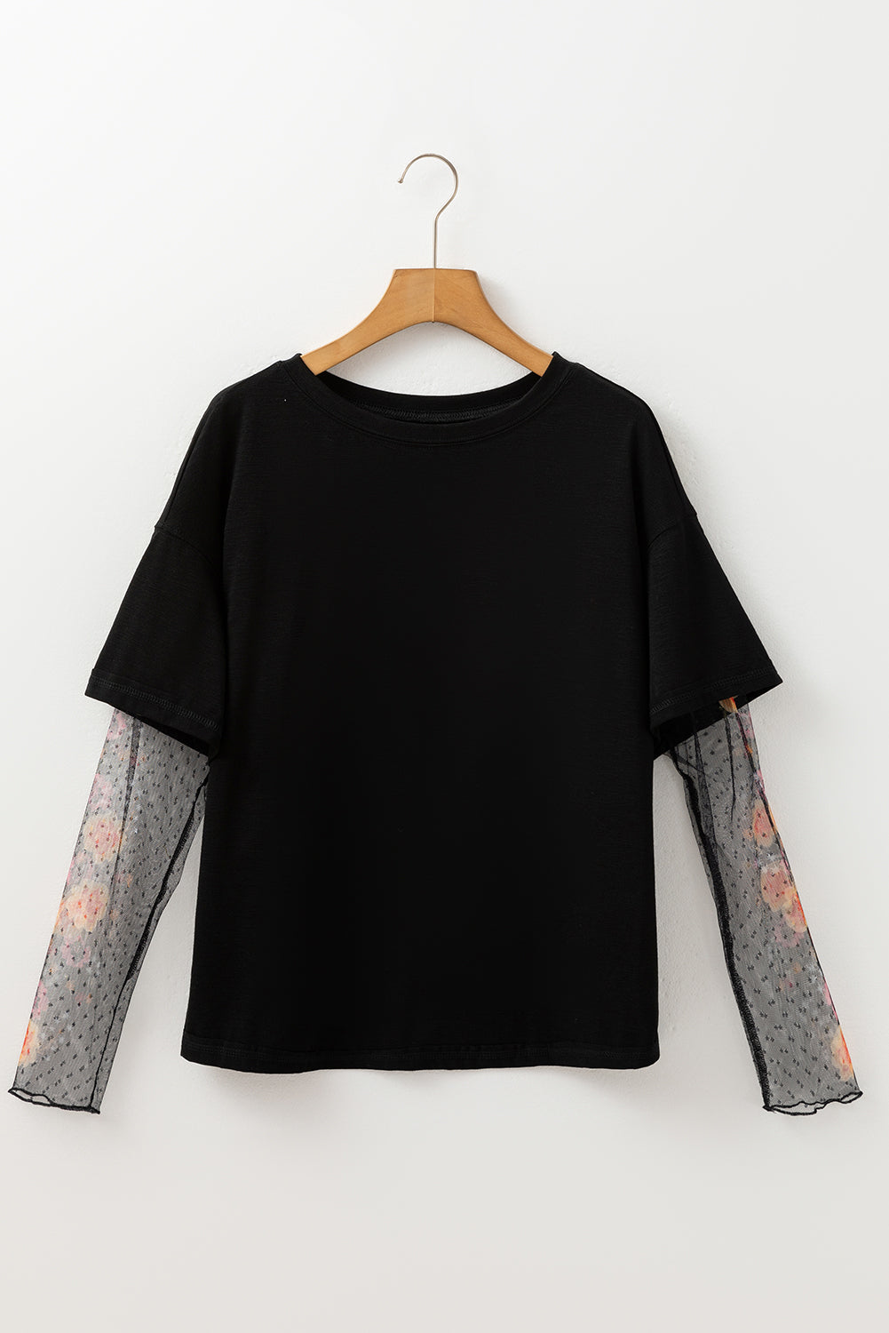 Veronica Mesh Sleeve Faux 2-piece Top