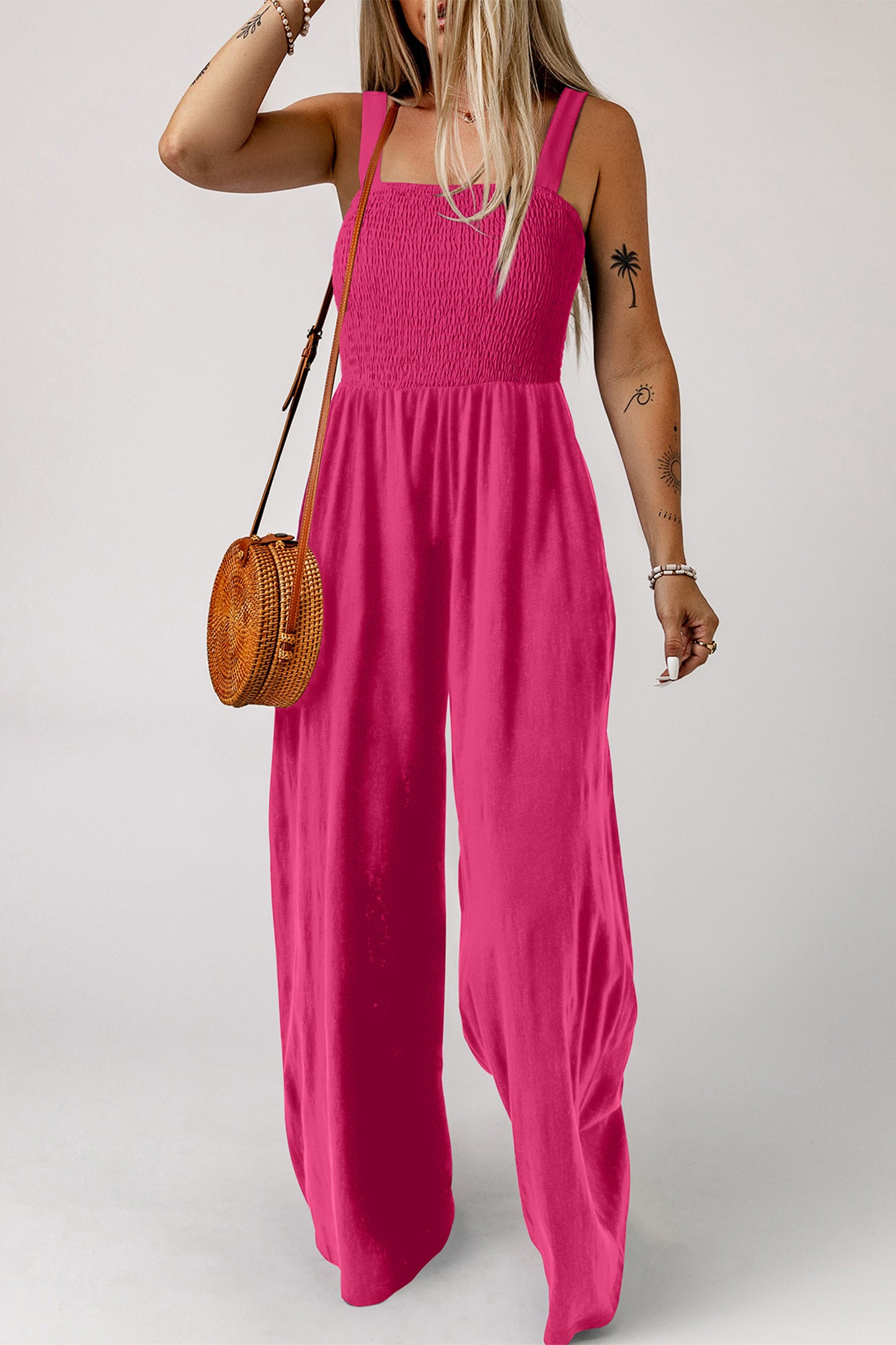 Abby Smocked Sleeveless Jumpsuit