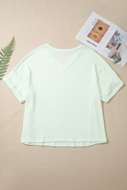 Curvy Lavender Waffle Knit Top