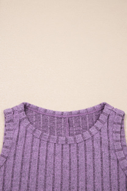 Sandy Mineral Wash Ribbed Tank Top