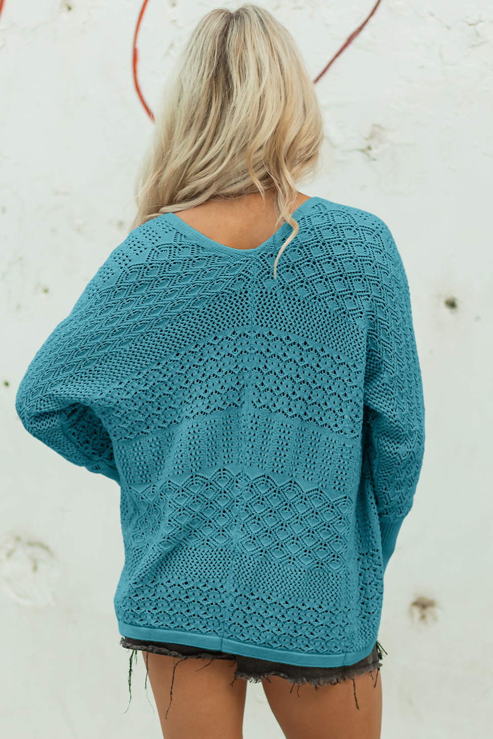 Charming Crochet Open Front Cardigan