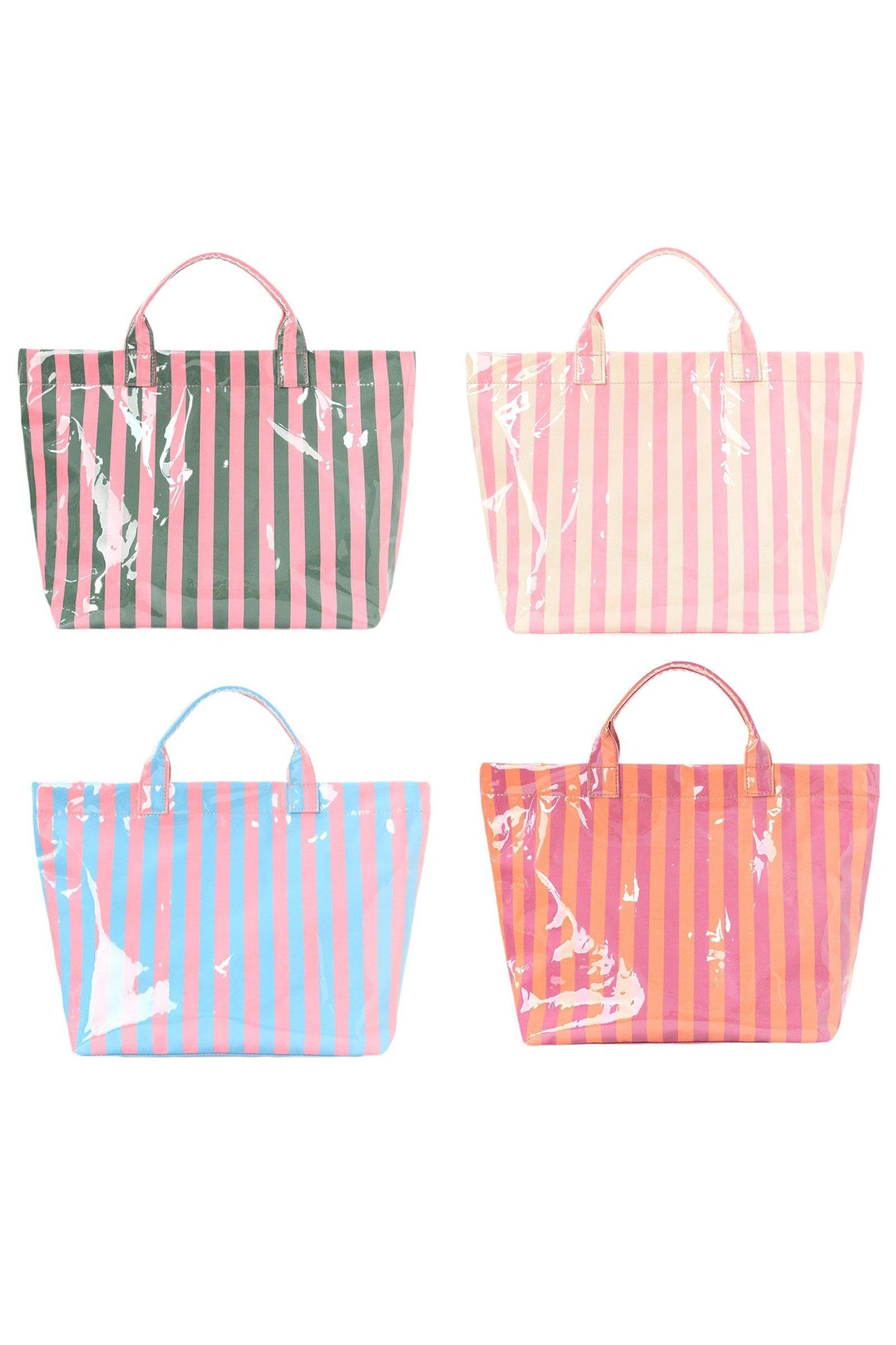 Glossy Summer Beach Vinyl Large Tote Bag