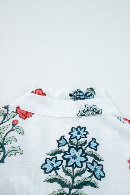 Beth Unique Floral Print Blouse