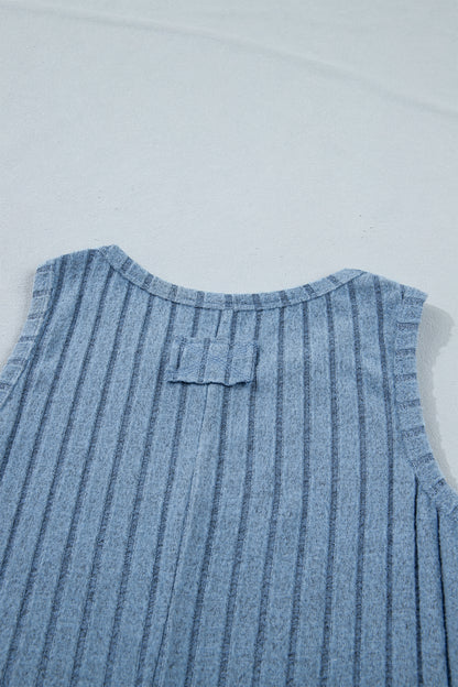 Sandy Mineral Wash Ribbed Tank Top