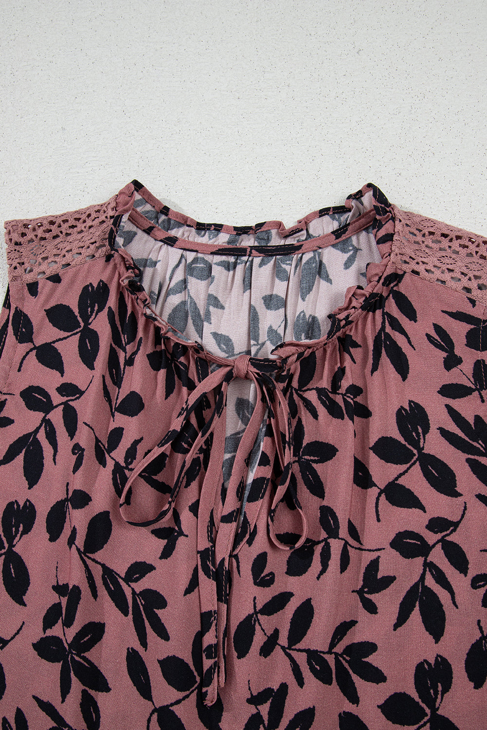 Vineyard Front Tie Sleeveless Blouse