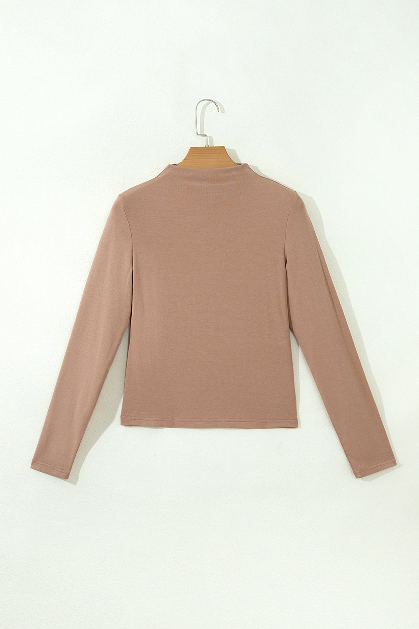 Elena Mock Neck Long Sleeve Fitted Top