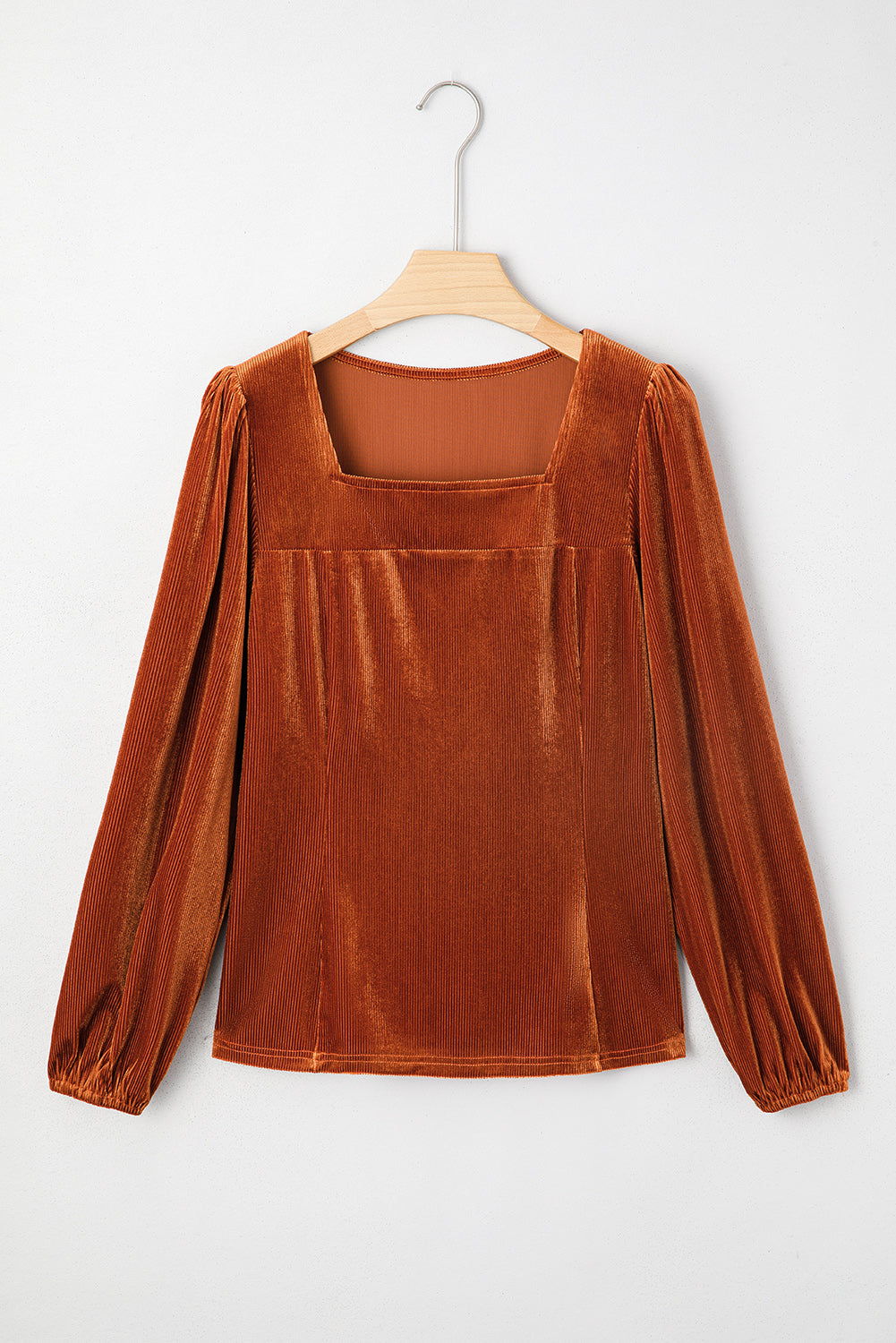 Terracotta Velvet Corduroy Top