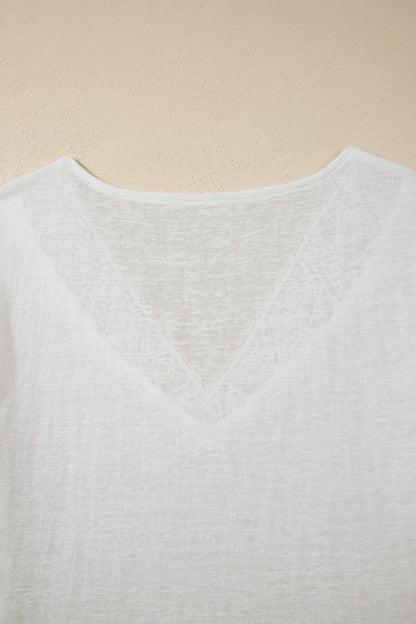 Melanie White Lace Tee