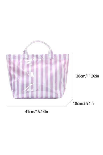 Glossy Summer Beach Vinyl Large Tote Bag