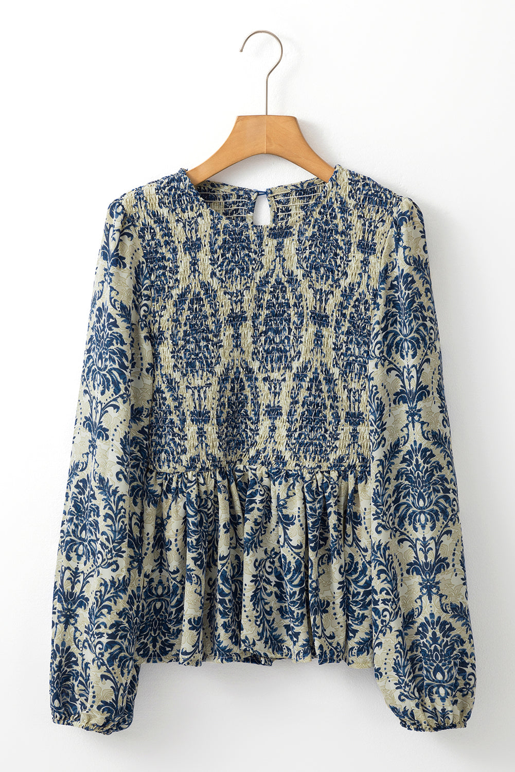 Cheyenne Smocked Peplum Blouse