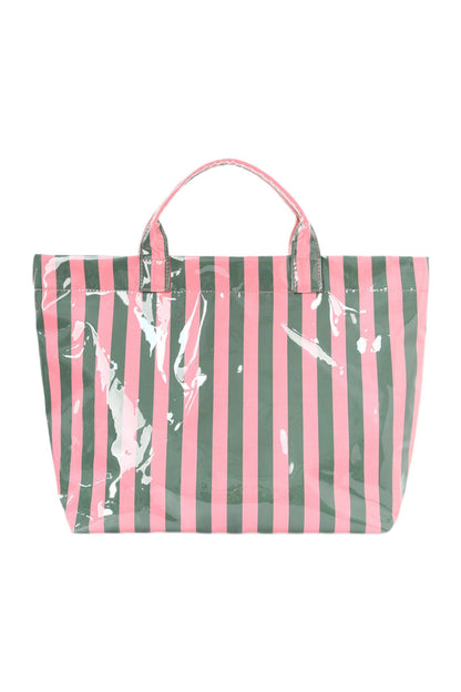 Glossy Summer Beach Vinyl Large Tote Bag