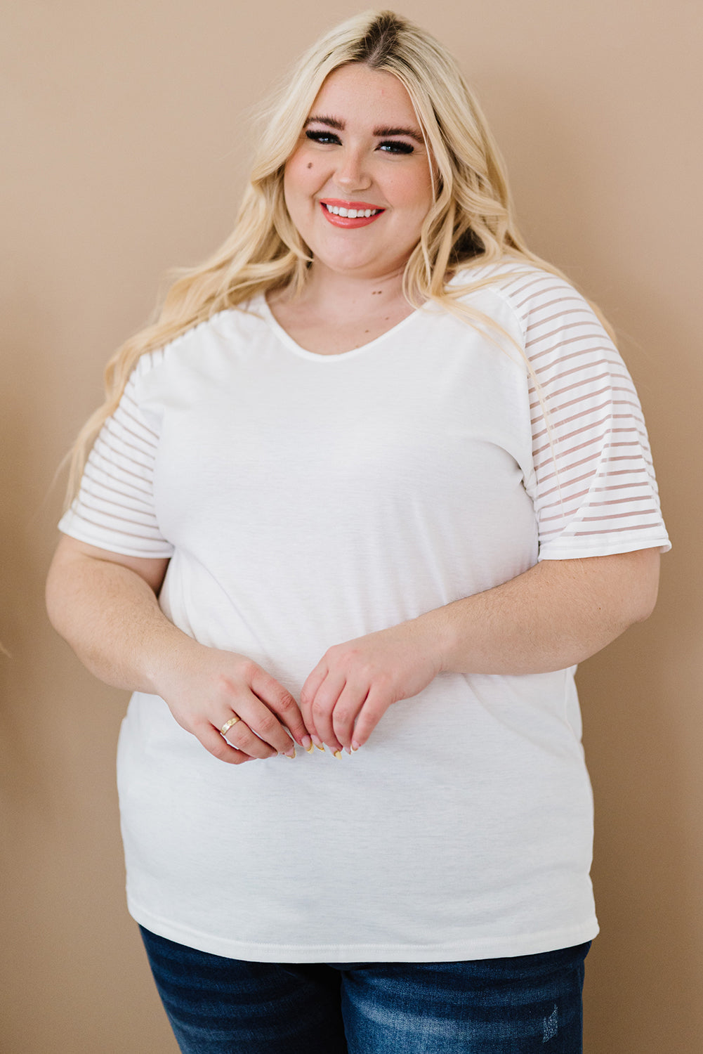 Curvy Carolina Raglan Sleeve Top