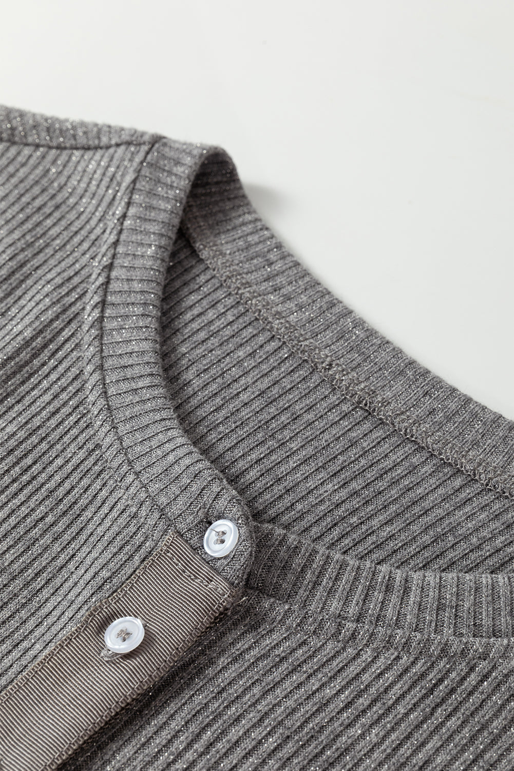Button Me Up Fitted Ribbed Sweater