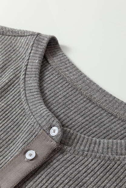 Button Me Up Fitted Ribbed Sweater