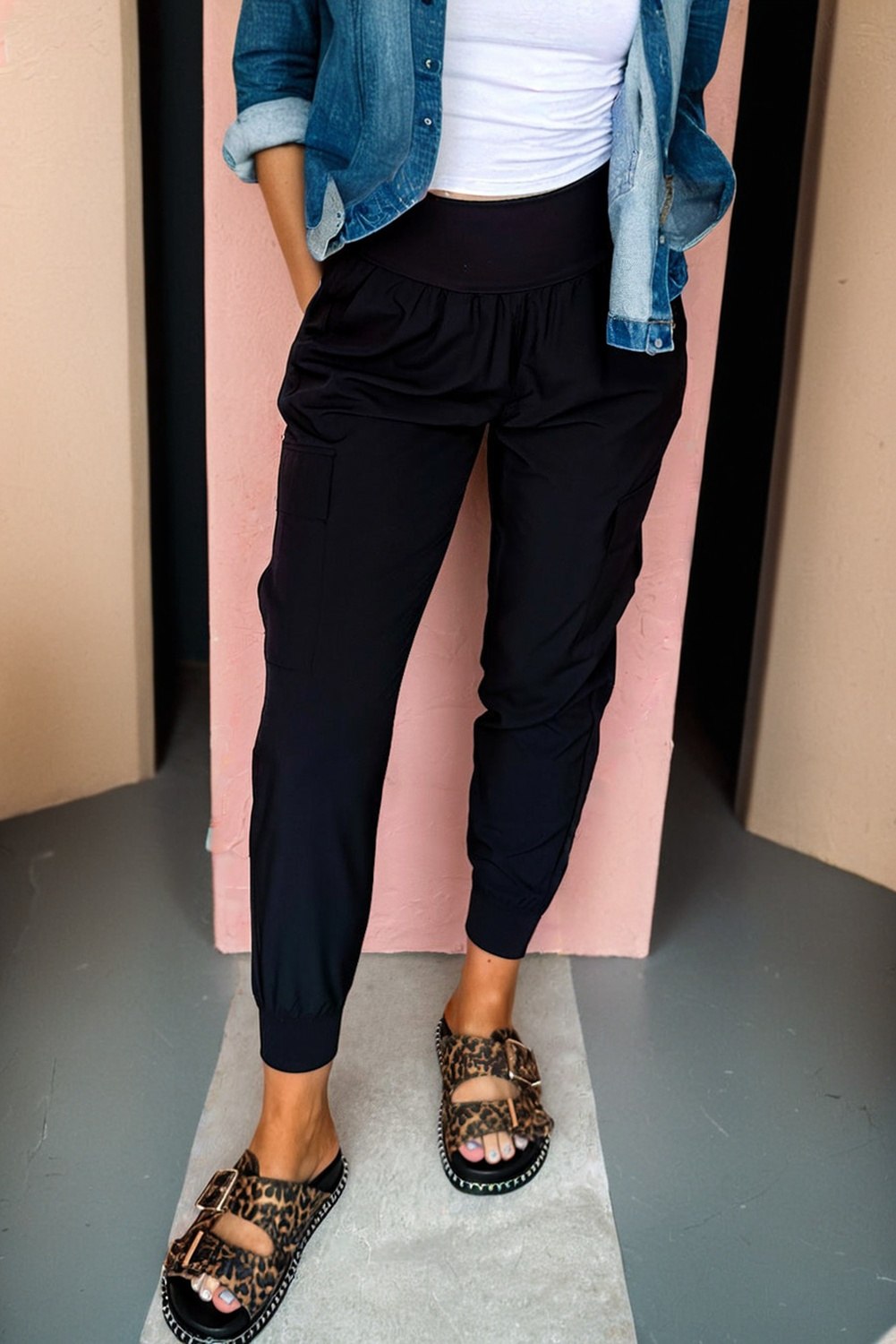 Denise High Waisted Cargo Jogger
