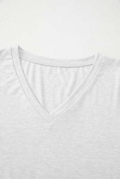 Plain Jane V Neck Long Sleeve Top