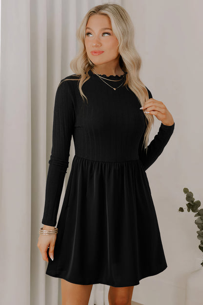 Gabriella Contrast Long Sleeve Dress