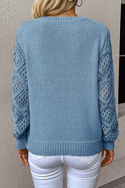 Daphne Crochet Sleeve Sweater