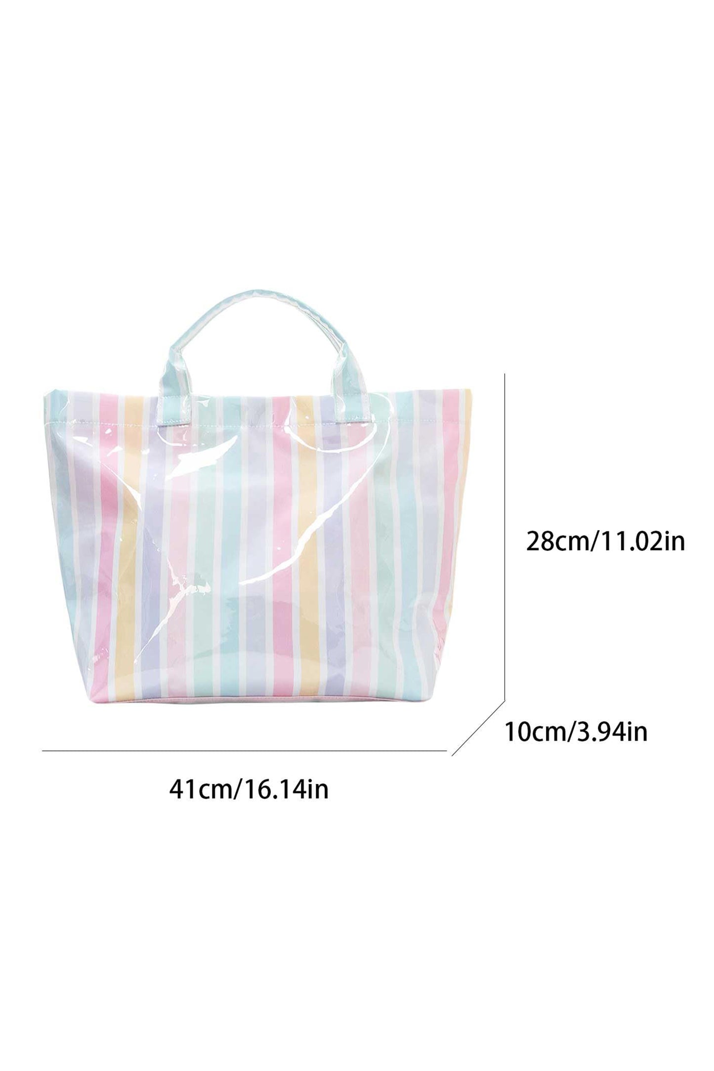 Glossy Summer Beach Vinyl Large Tote Bag