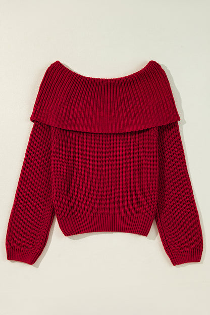 Be Mine Off The Shoulder Knit Sweater