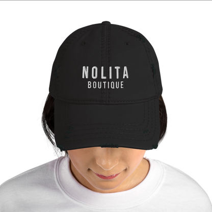 NOLITA Embroidered Logo Distressed Hat