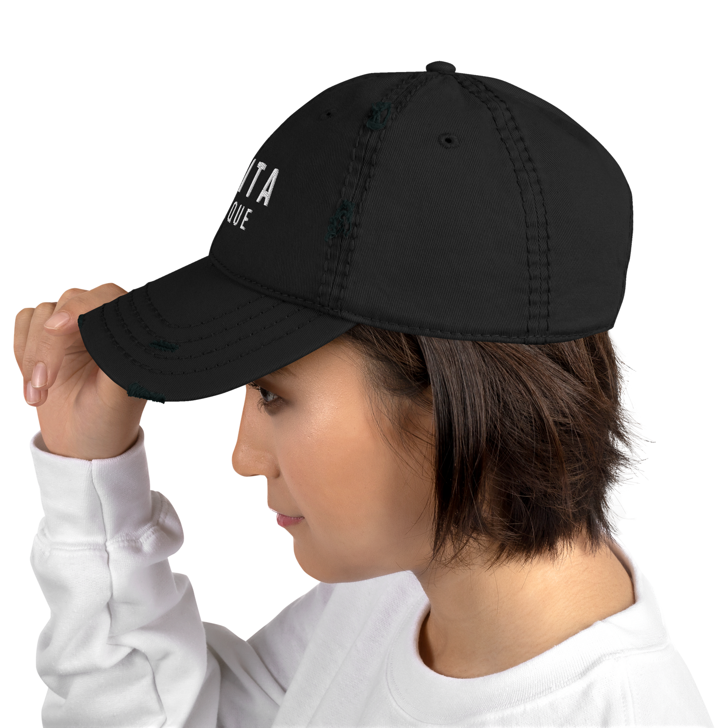 NOLITA Embroidered Logo Distressed Hat