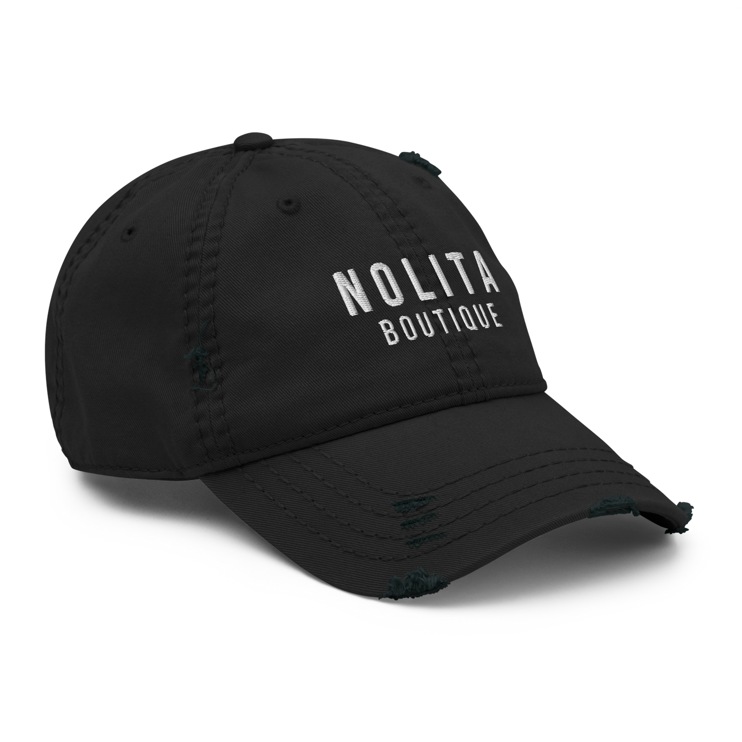 NOLITA Embroidered Logo Distressed Hat